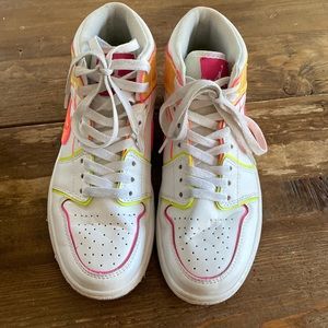 Nike Air Jordan’s w/neon colors